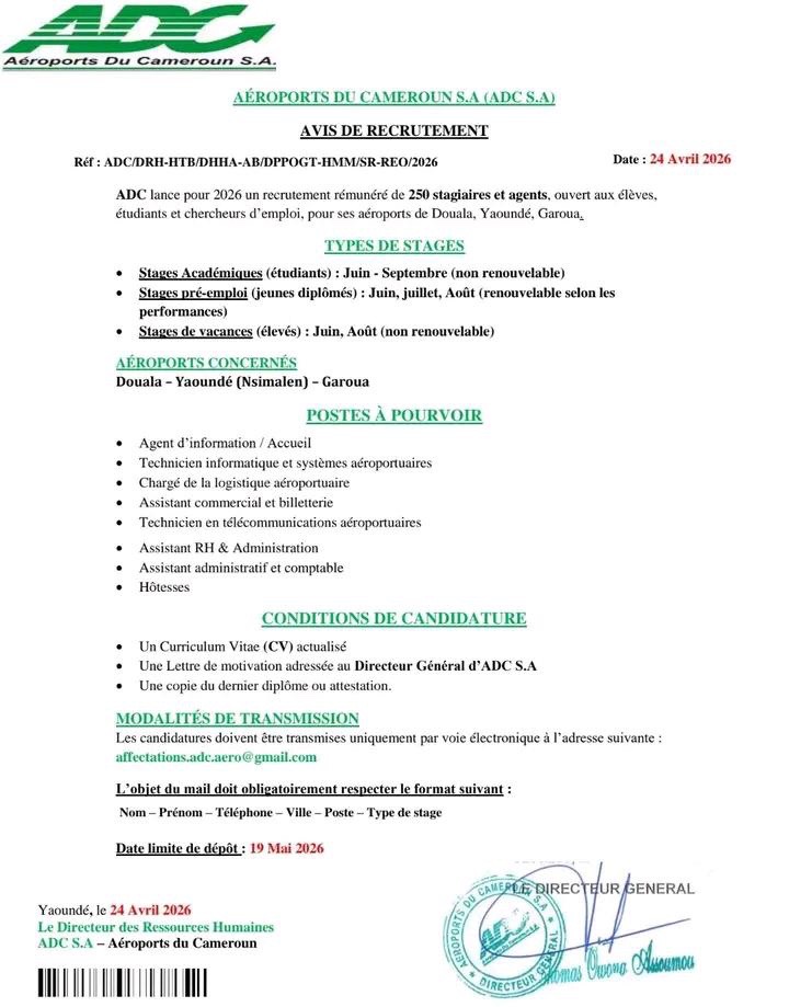 ADC S.A. Recruitment 2026: 250 Paid Internship and Temporary Positions Available